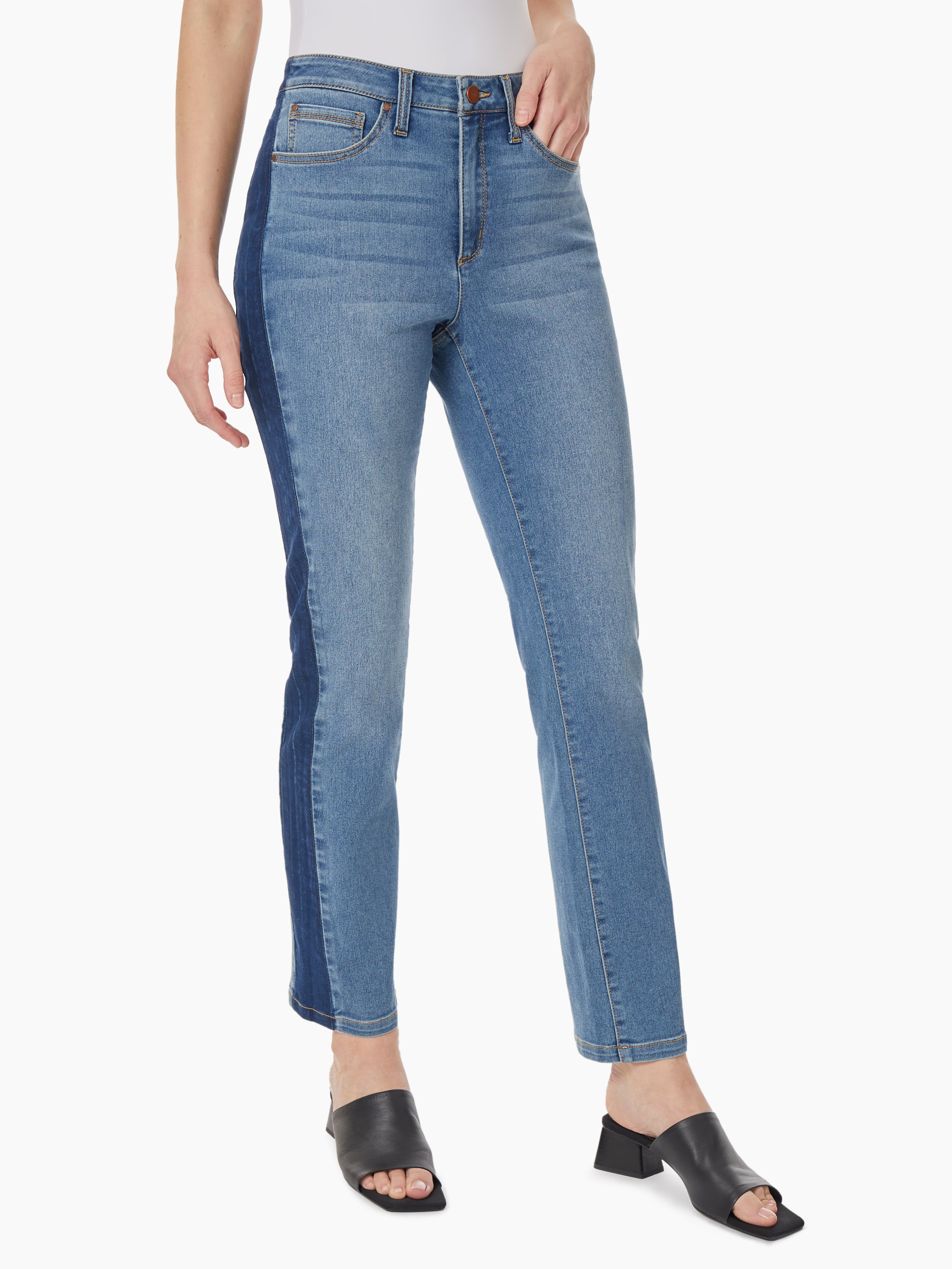  Jones New York Straight Leg Lexington Jeans - Dreamer Wash Combo - Bonton