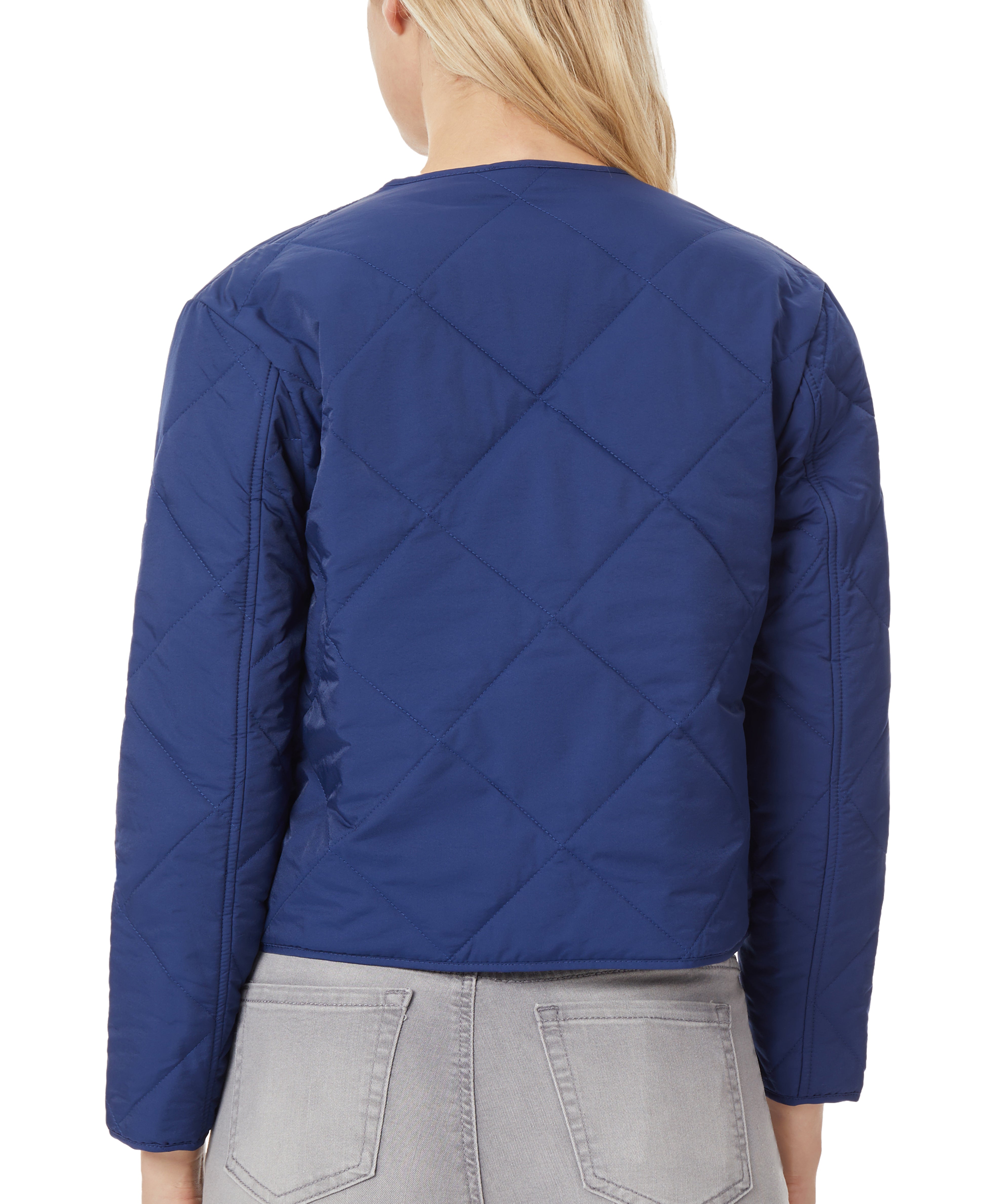  Jones New York Quilted Collarless Jacket - Collection Navy - Bonton