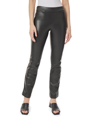 Vegan Leather Pull On Bootleg Pant