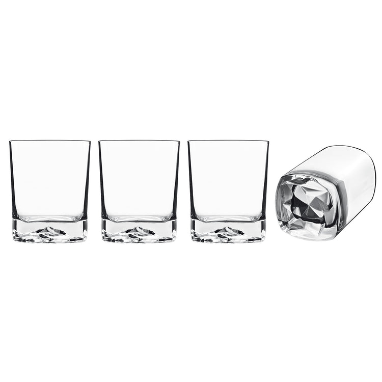 On The Rocks Double Old Fashion Drinking Glasses Set of 4