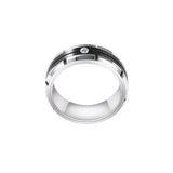 Men's Spinner CZ Ring with Stone