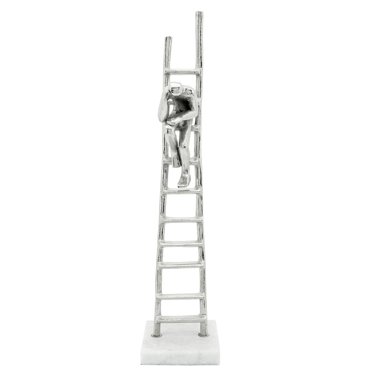 Person Sitting Ladder Sculpture