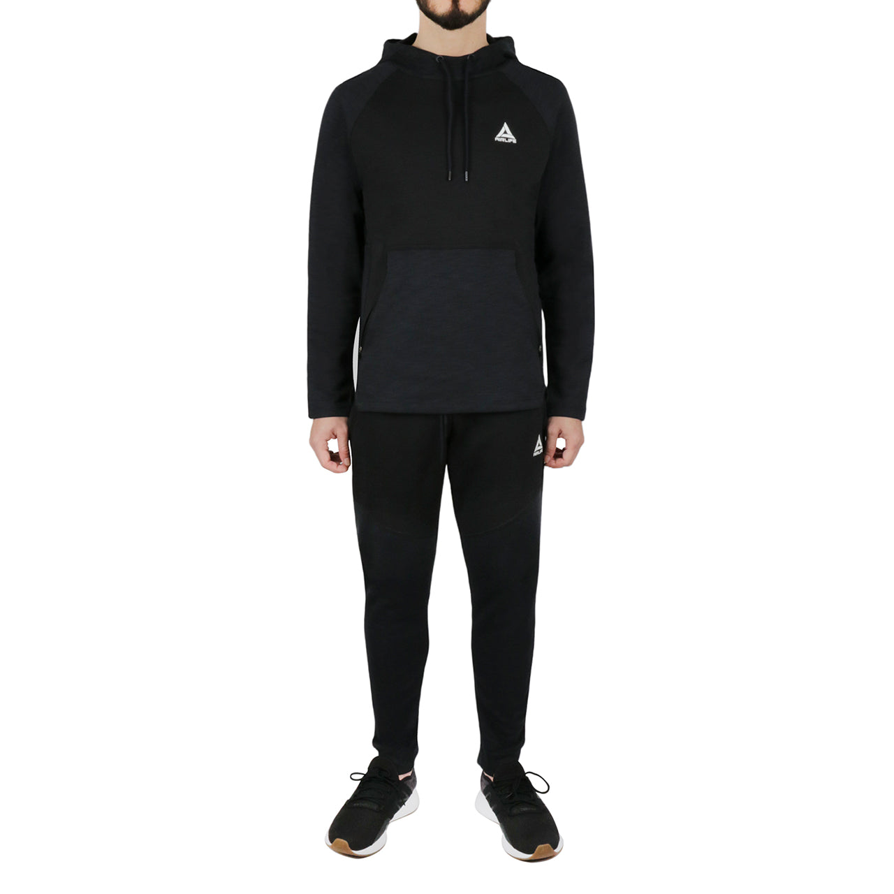  Air Life Men's Kangroo Tracksuit in Black - Black - Bonton