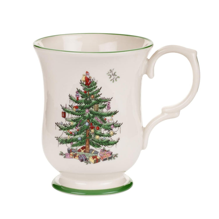 Christmas Tree Romantic Footed Mug