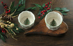 Christmas Tree Scalloped Ramekins Set of 2