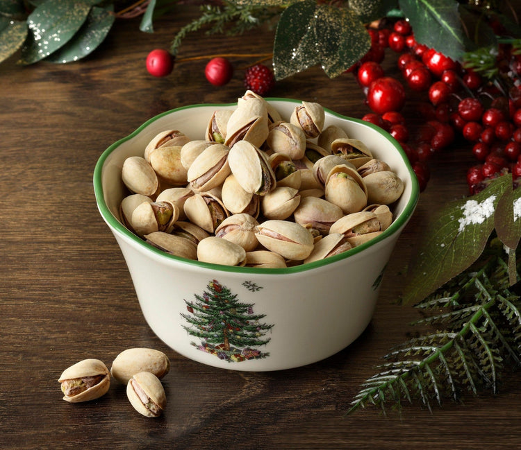 Christmas Tree Flared Scalloped Bowl