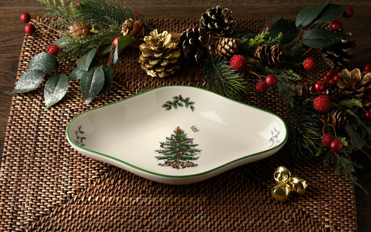 Christmas Tree Diamond Shaped Dish