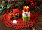Christmas Tree Train & Gift Salt & Pepper