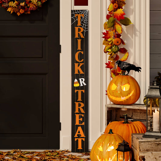 59.75"H Wooden Trick Or Treat Porch Sign (KD)
