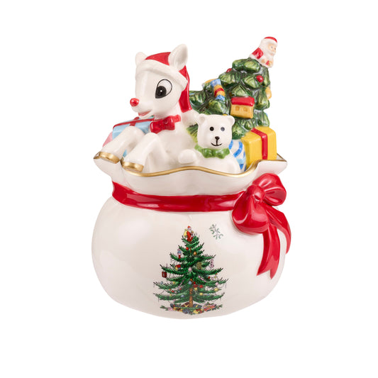 Christmas Tree Rudolph Candy Bowl
