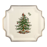 Christmas Tree Gold Square Platter