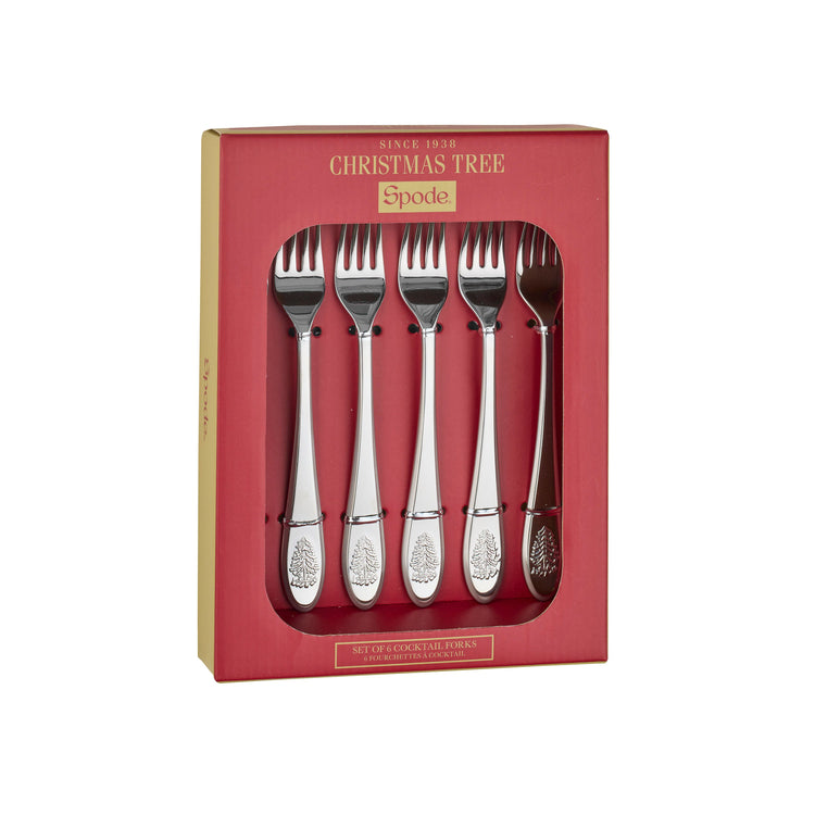 Christmas Tree Cocktail Forks Set of 6