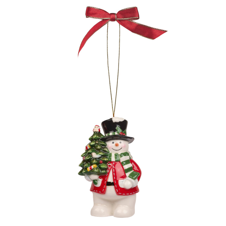 Christmas Tree Snowman Ornament