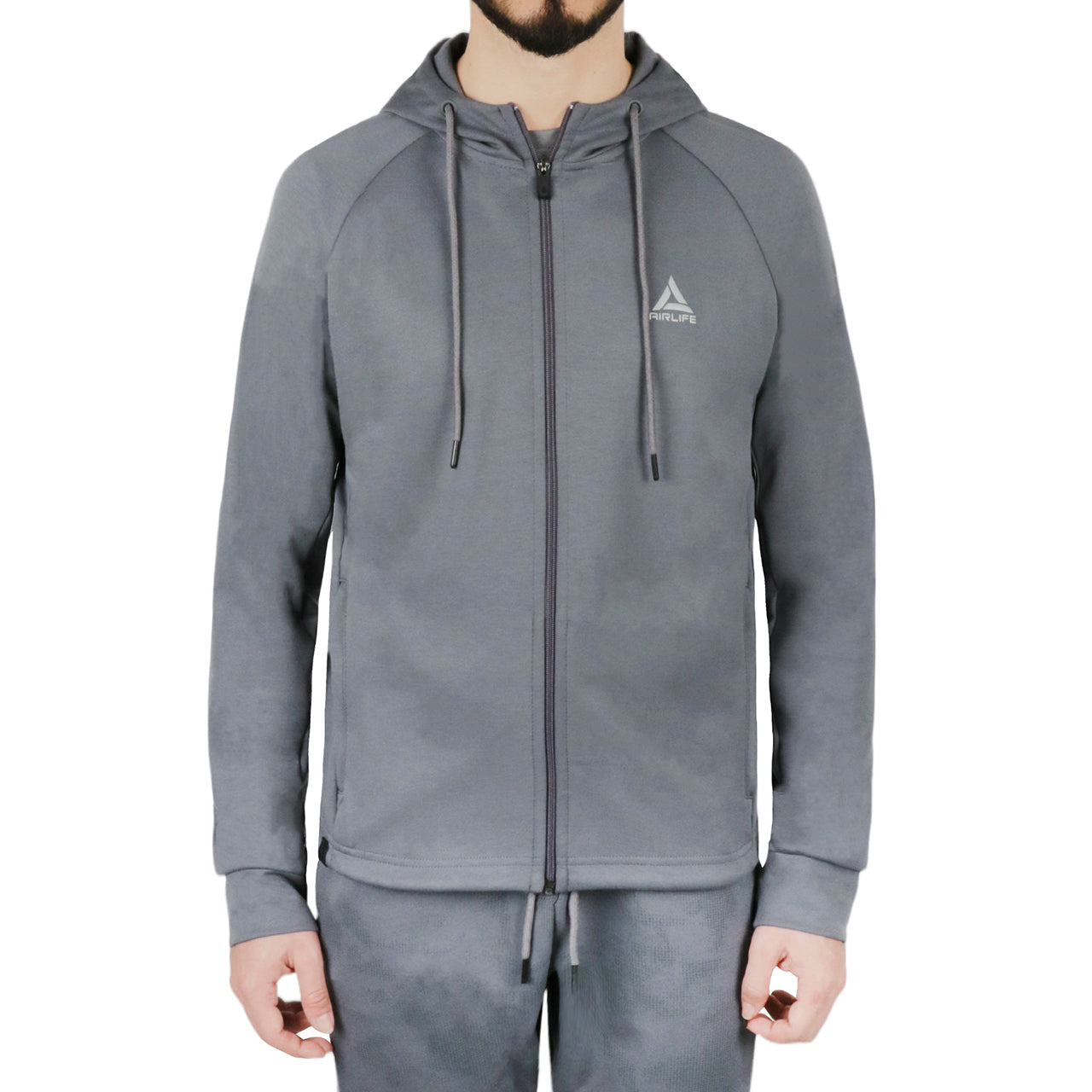  Air Life Zipper Mockneck Sweatshirt - Grey - Bonton