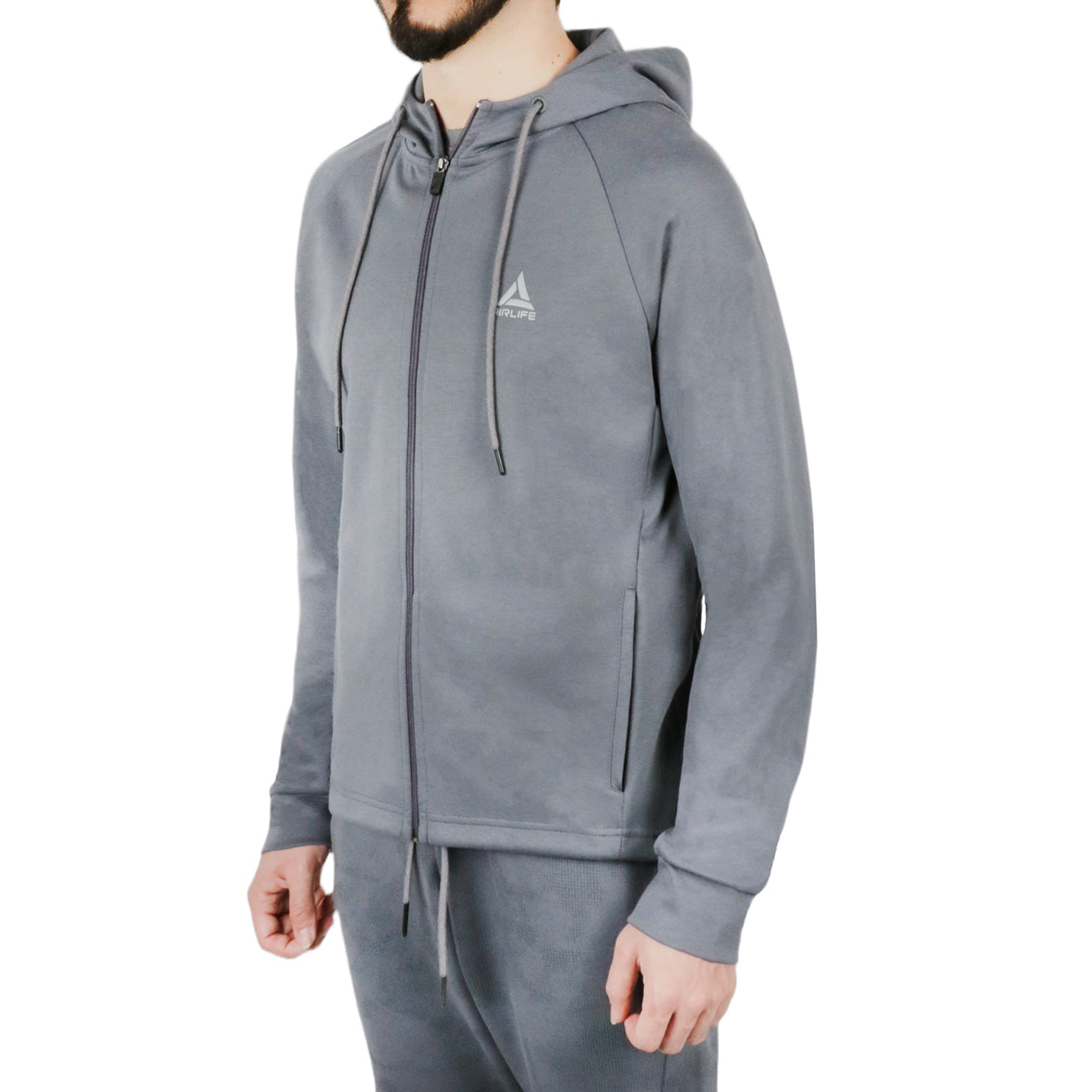  Air Life Zipper Mockneck Sweatshirt - Grey - Bonton