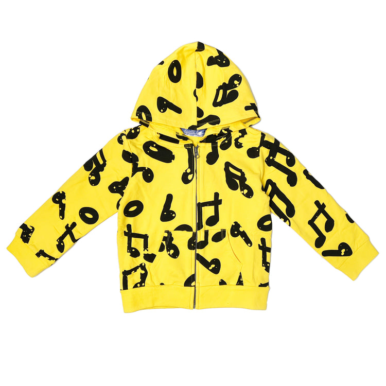 Hoodie with Music Motif