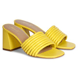 Bethany Leather Sandals - Yellow
