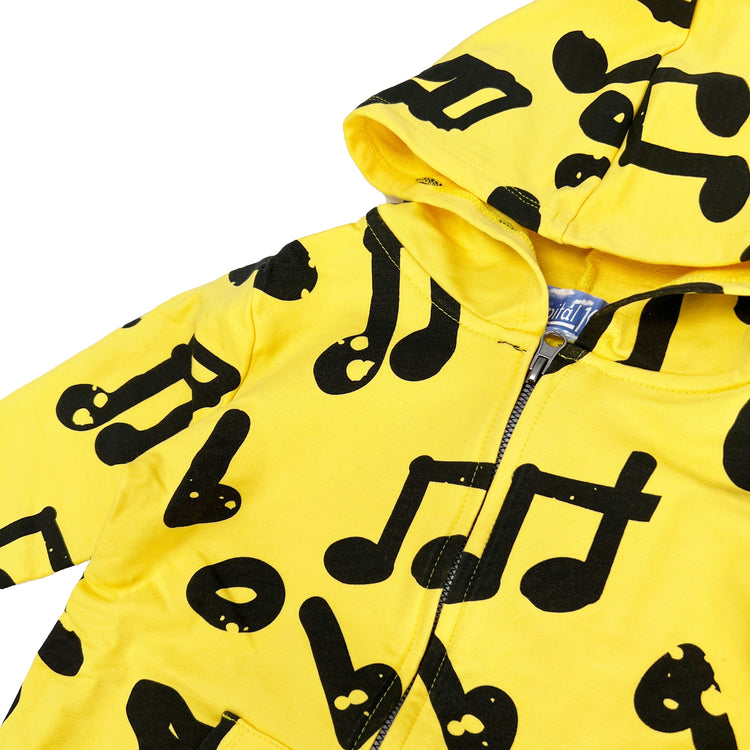Hoodie with Music Motif