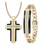 American Exchange Cross Necklace Bracelet Set