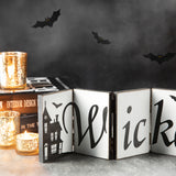19.25"L Halloween Wooden Hinged Table Sign