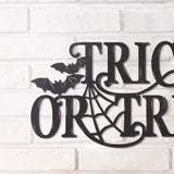 24"L Halloween Metal "Trick Or Treat" Wall Sign