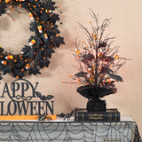 21"H Lighted Halloween Candy Corn Berries Table Tree