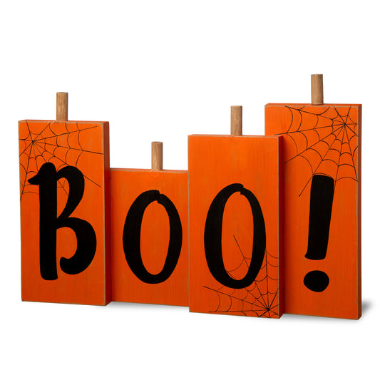 20"L Halloween Wooden Boo Standing Decor