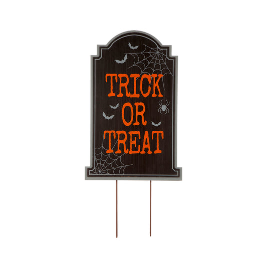 29"H Halloween Wooden Tombstone Yard Stake or Standing Decor or Hanging Decor (KD, Three Function)