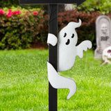 42"H Lighted Halloween Wooden Haunted House Yard Stake