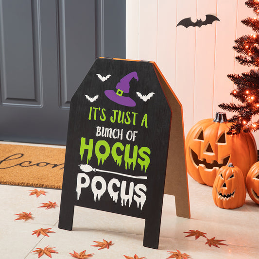 24"H Halloween & Fall Double Sided Standing Easel Porch Sign