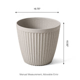 Set of 2 Eco-Friendly Round Fluted Planters