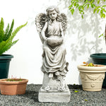 Angel Garden Statue with a Birdbath