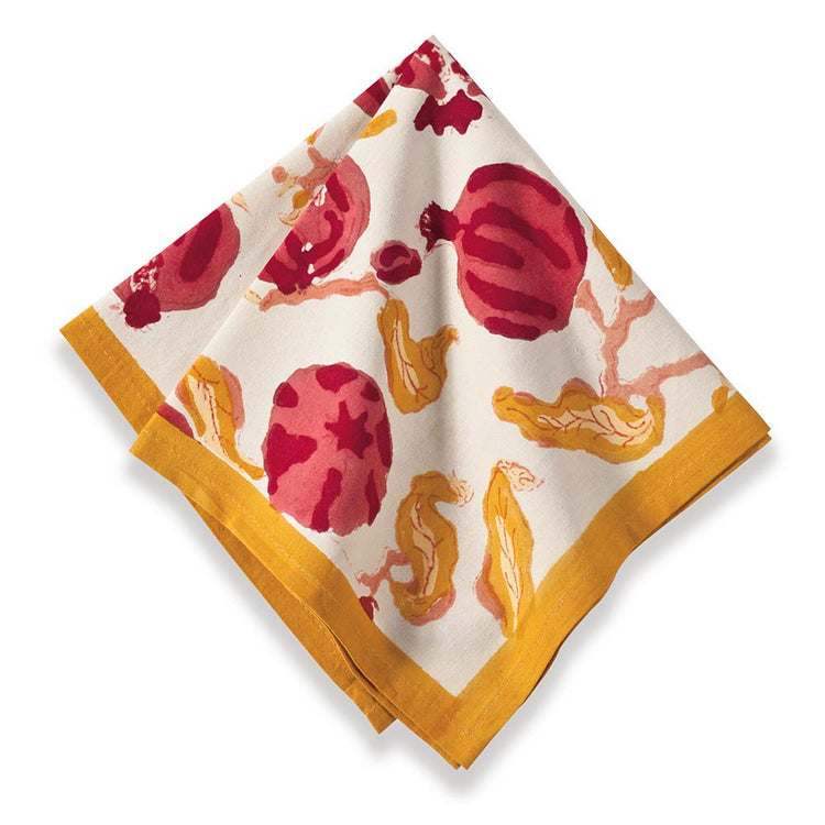 Pomegranate Yellow/Red Napkins Set of 6