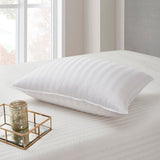 Cotton Damask Stripe Medium Firm Down Pillow