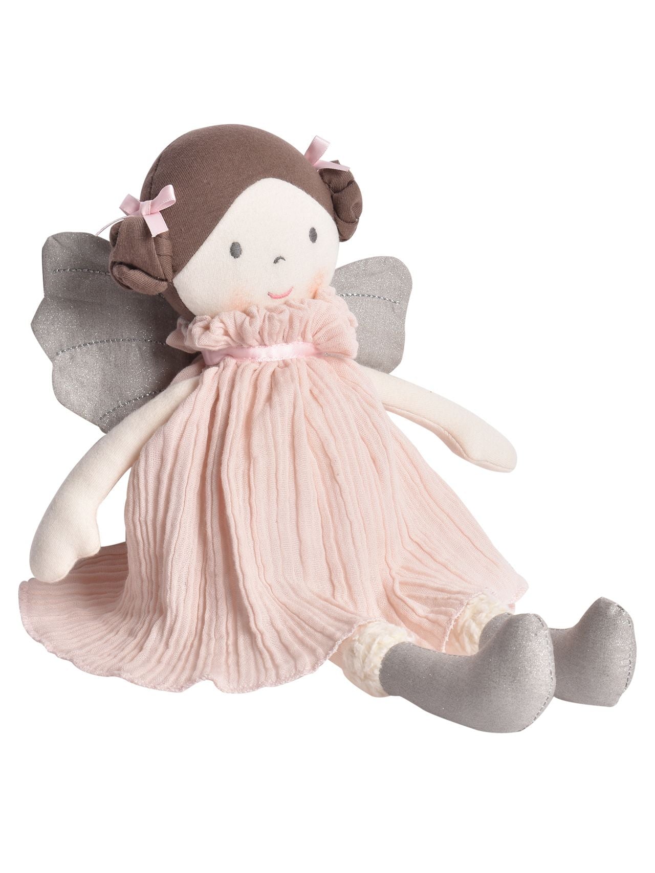  Angelina Ragdoll in Pink Dress Featuring Silver Wings - Pink - Bonton