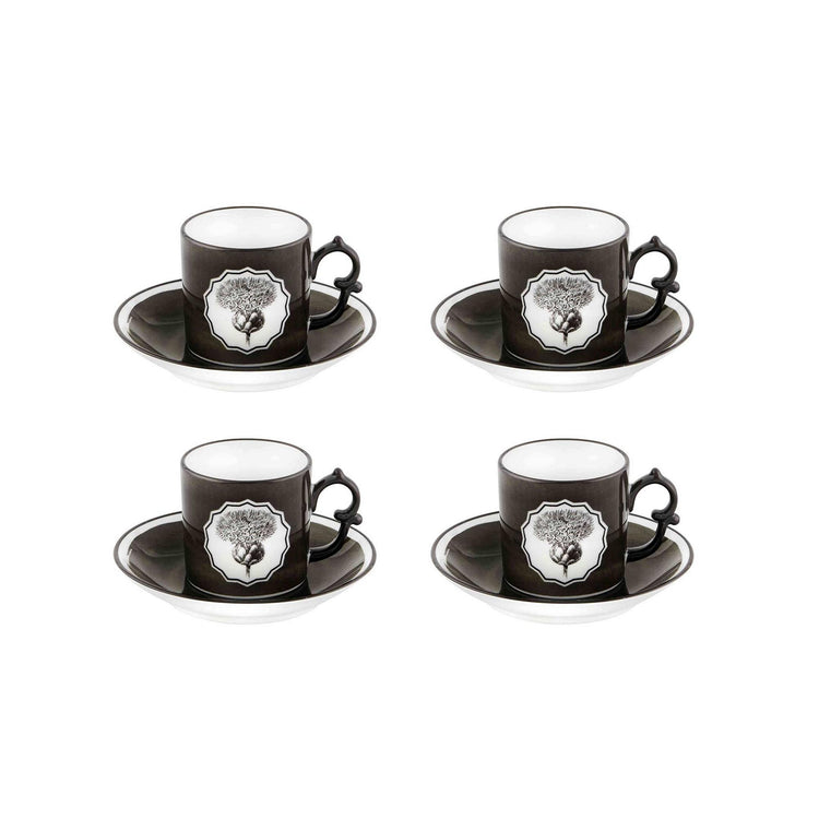 Herbariae Coffee Cups & Saucers Set of 4