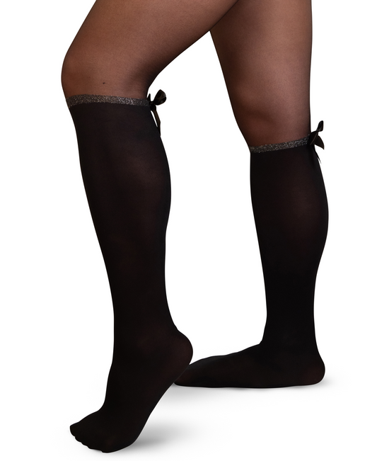 LECHERY OVER-THE-KNEE BACK BOW TIGHTS