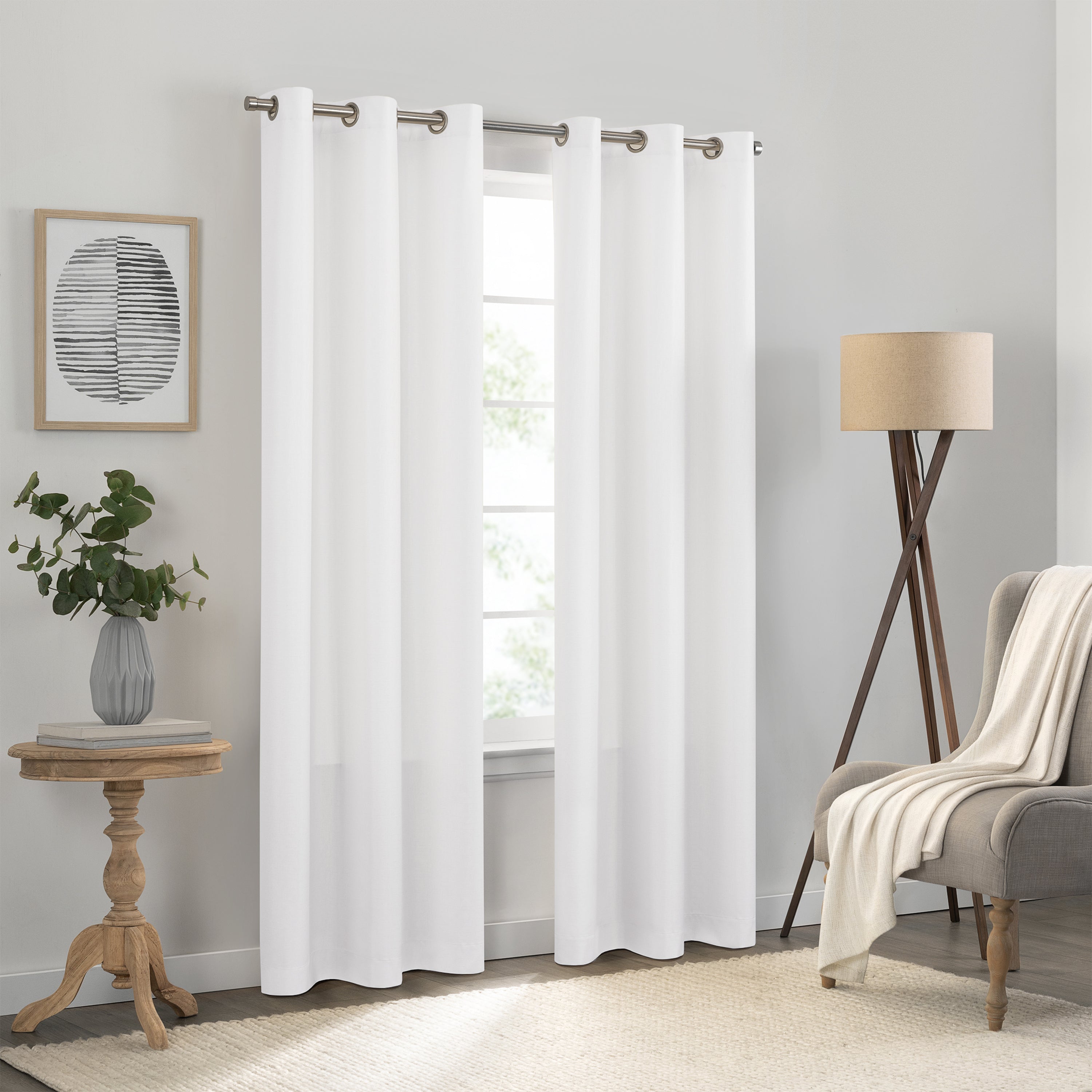  Eclipse Kendall Thermaback Blackout Grommet Curtain Panel - Charcoal - Bonton