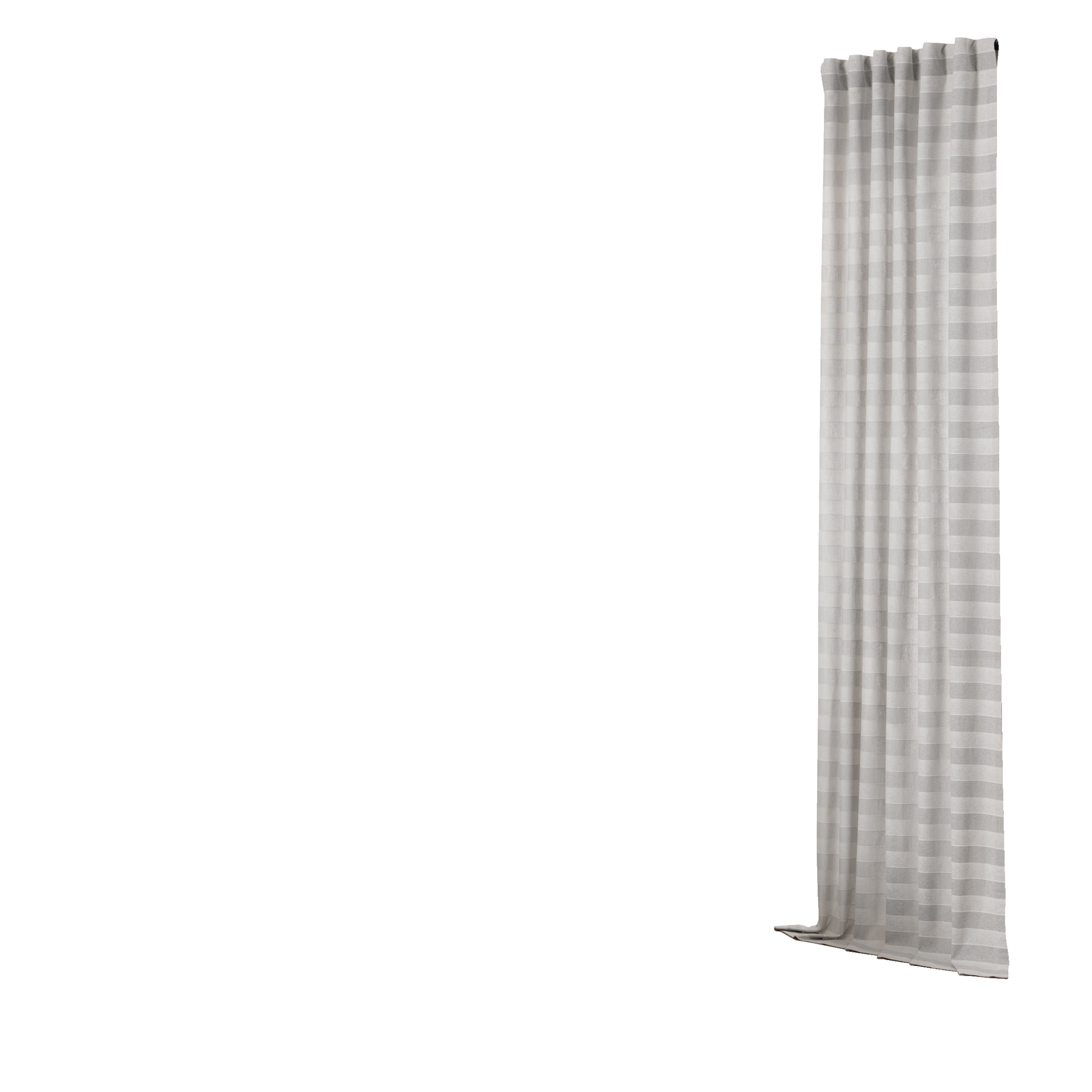  Tavia Horizontal Stripe Rod Pocket Sheer Curtain Panel Dark Grey - Dark Grey - Bonton