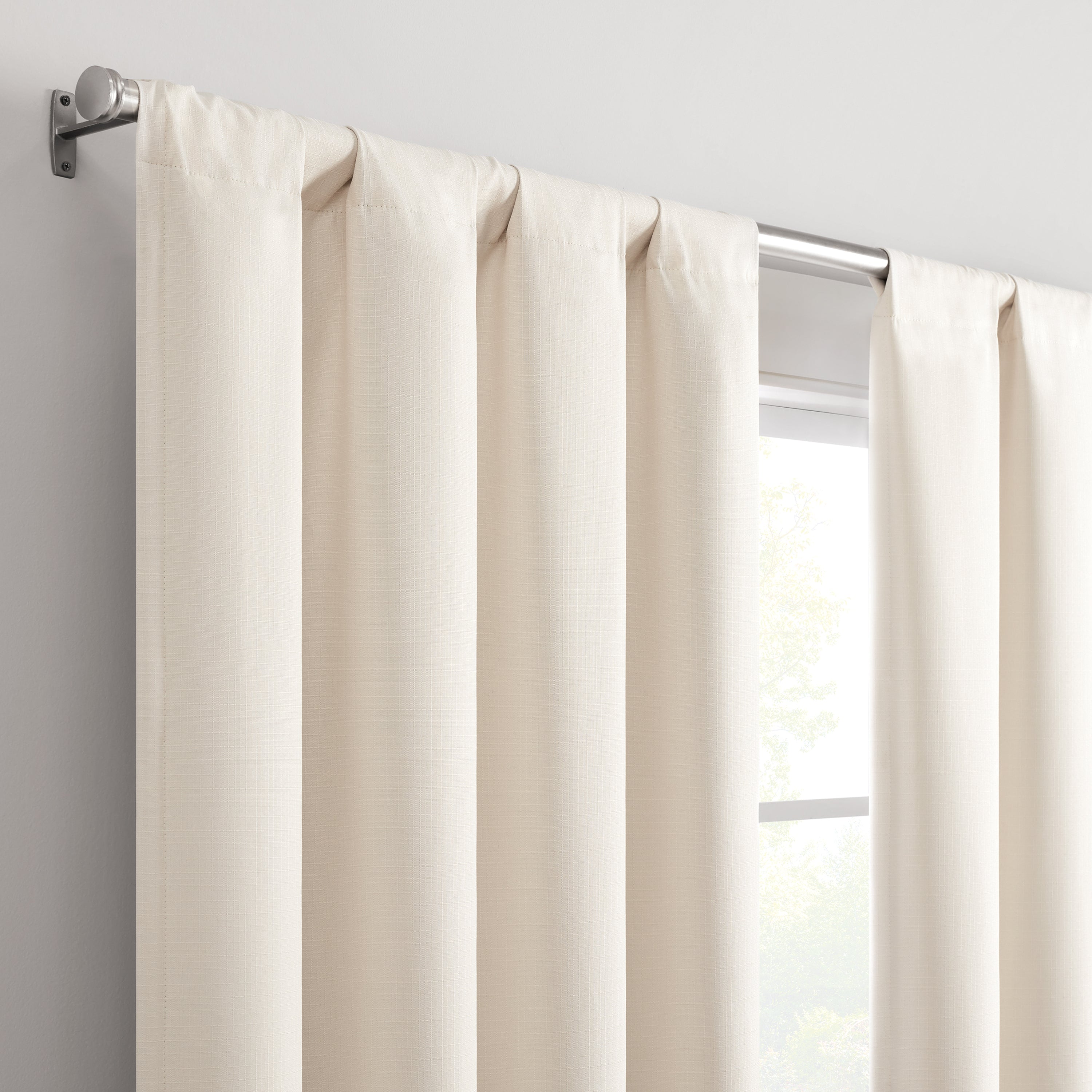  Magnitech Cannes Rod Pocket Blackout Curtain Panel - Charcoal - Bonton