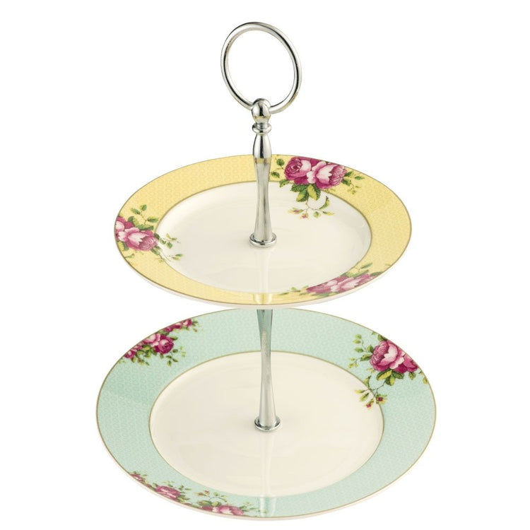 Archive Rose Two Tier Cake Stand
