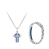 American Exchange Cross Necklace Bracelet Set