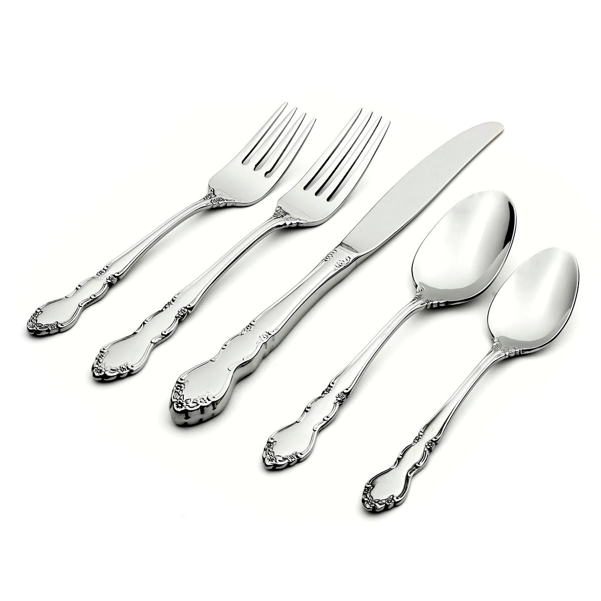  Oneida Dover 20-Piece Flatware Set - Stainless Steel - Bonton