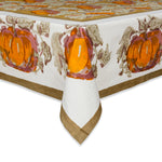 Pumpkin Orange/Mustard Tablecloth Round