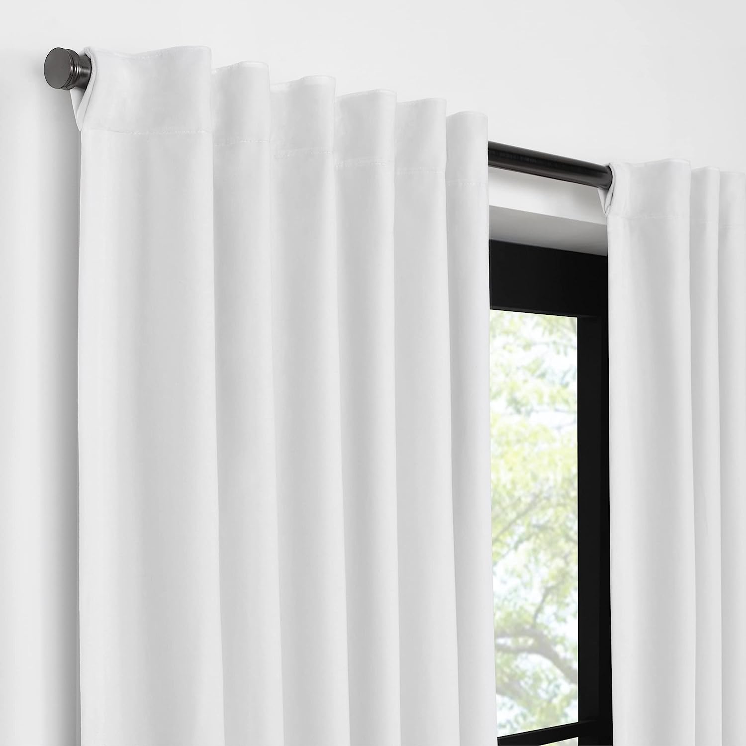  Velvet Blackout Rod Pocket Curtain Panel - Truffle - Bonton