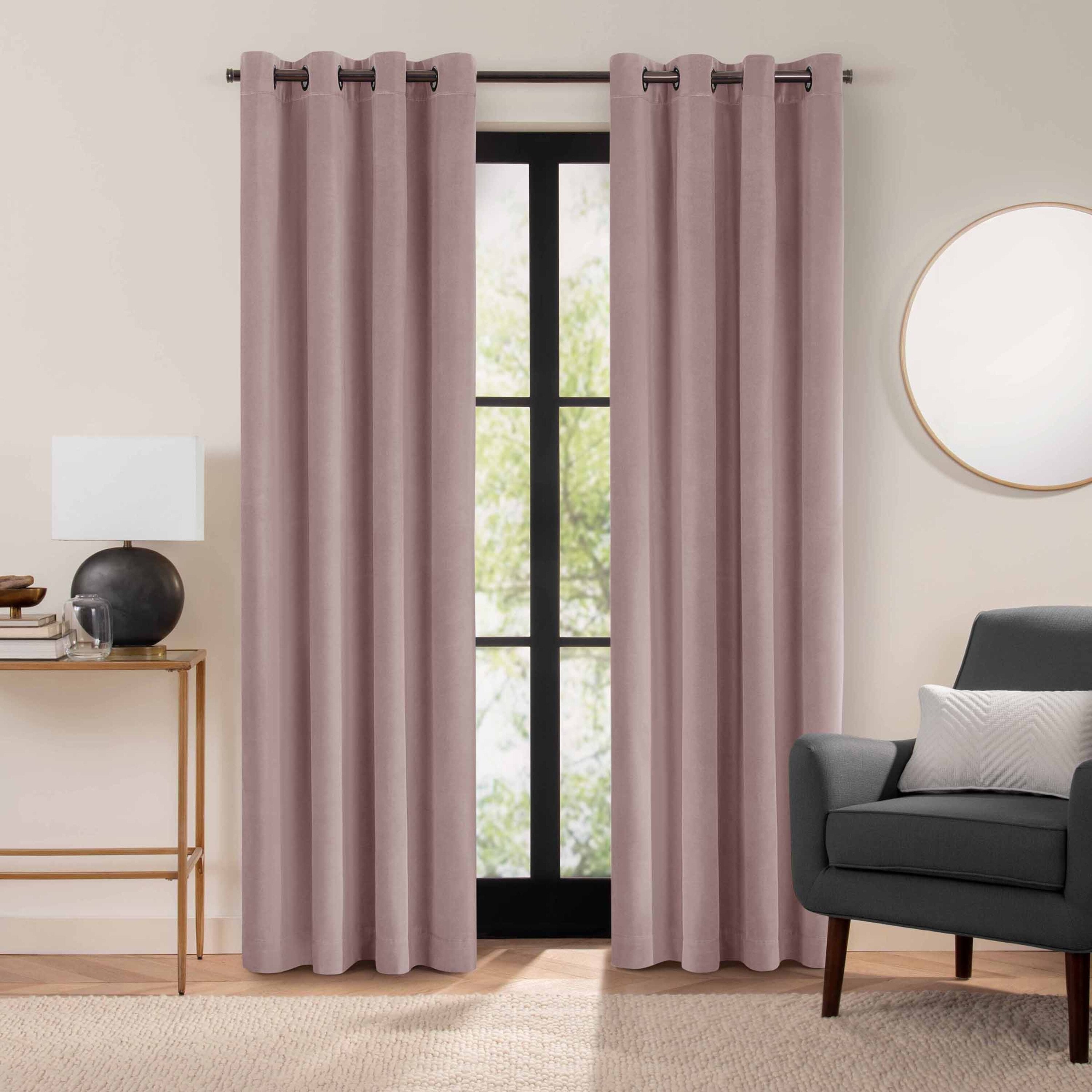  Velvet Blackout Grommet Curtain Panel - Port - Bonton