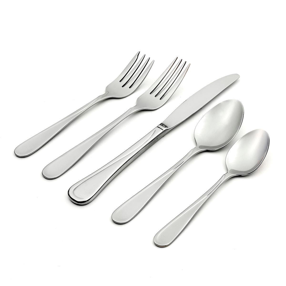  Oneida Flight 45-Piece Flatware Set - Stainless Steel - Bonton