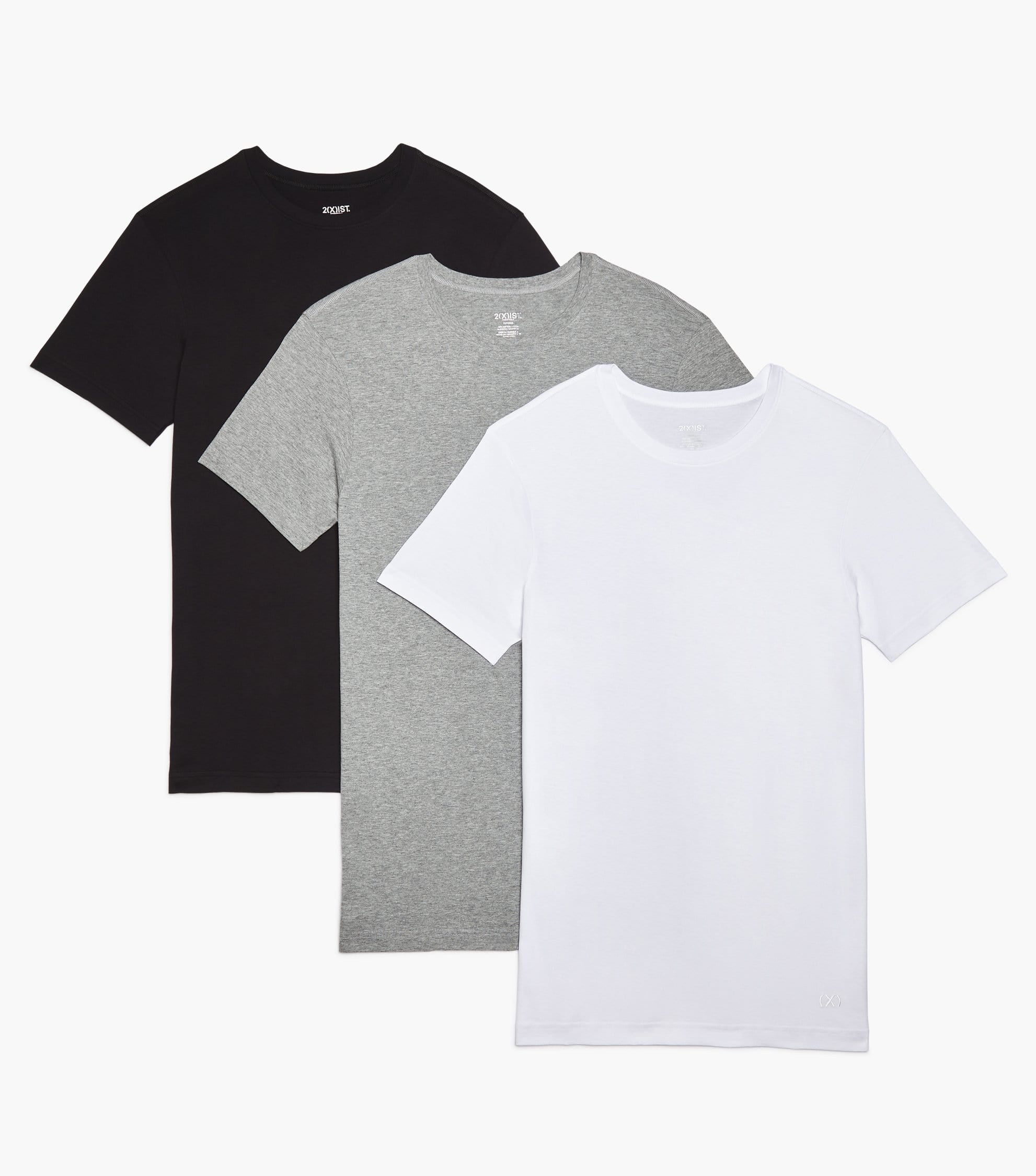  2xist Cotton 3 Packs Crewneck Tee - Black - Bonton