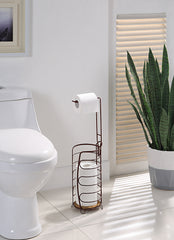 Free Standing 3-Roll Storage Toilet Paper Holder