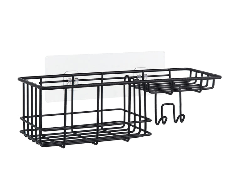 Classic Wall Mounted Shower Caddy Organizer Basket Shelf With Removable Adhesive Hook